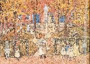 Maurice Prendergast West Church Boston oil painting reproduction